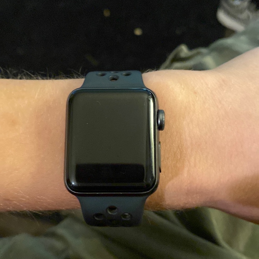 Apple Watch series 3. 38mm gps composite back ion x glass